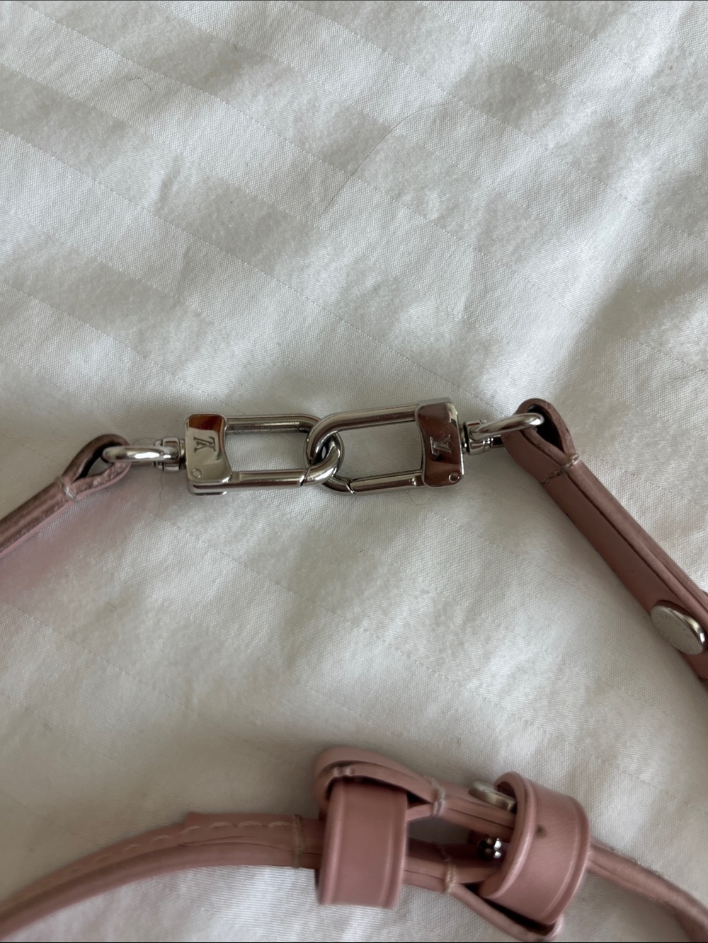 Louis Vuitton Pink Epi Leather Mini Shoulder Bag with Silver Chain Strap - Picture 3 of 7